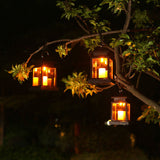 Vintage Solar Square LED Hanging Lantern 1-Light