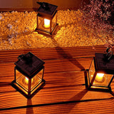 Vintage Solar Square LED Hanging Lantern 1-Light