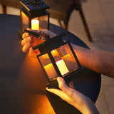Vintage Solar Square LED Hanging Lantern 1-Light
