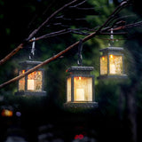 Vintage Solar Square LED Hanging Lantern 1-Light
