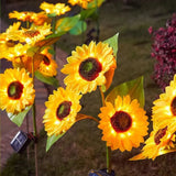 Vintage Sunflower Solar LED Stake Light 1-Light