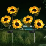 Vintage Sunflower Solar LED Stake Light 1-Light