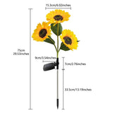 Vintage Sunflower Solar LED Stake Light 1-Light
