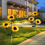 Vintage Sunflower Solar LED Stake Light 1-Light