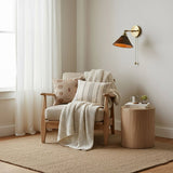 Vintage Dome Wooden Brass Wall Sconce 1-Light