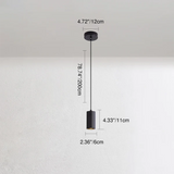 Nordic Minimalist Column Iron Pendant Light 1-Light