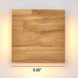 Japanese Wooden Square LED Wall Light | 1-Light