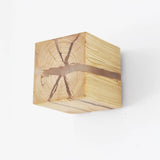 Warm Wood Cube Wall Light 1-Light