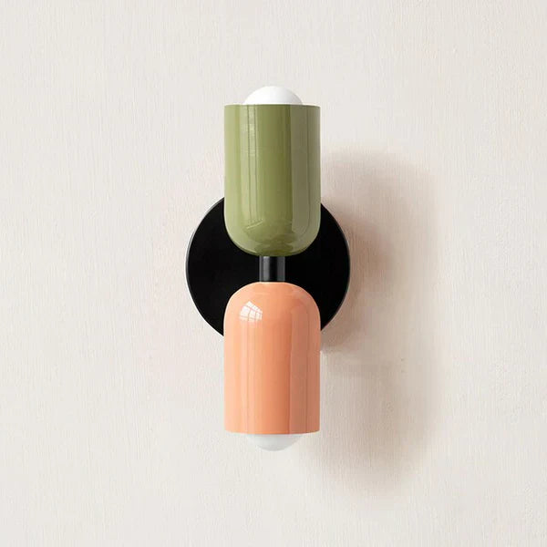 Modern Metal Cylinder LED Wall Sconce 2-Light