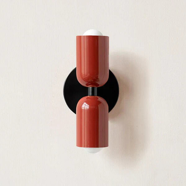 Modern Metal Cylinder LED Wall Sconce 2-Light