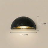 Wabi-Sabi Travertine Semicircular Wall Sconce LED 1-Light Lasson Living