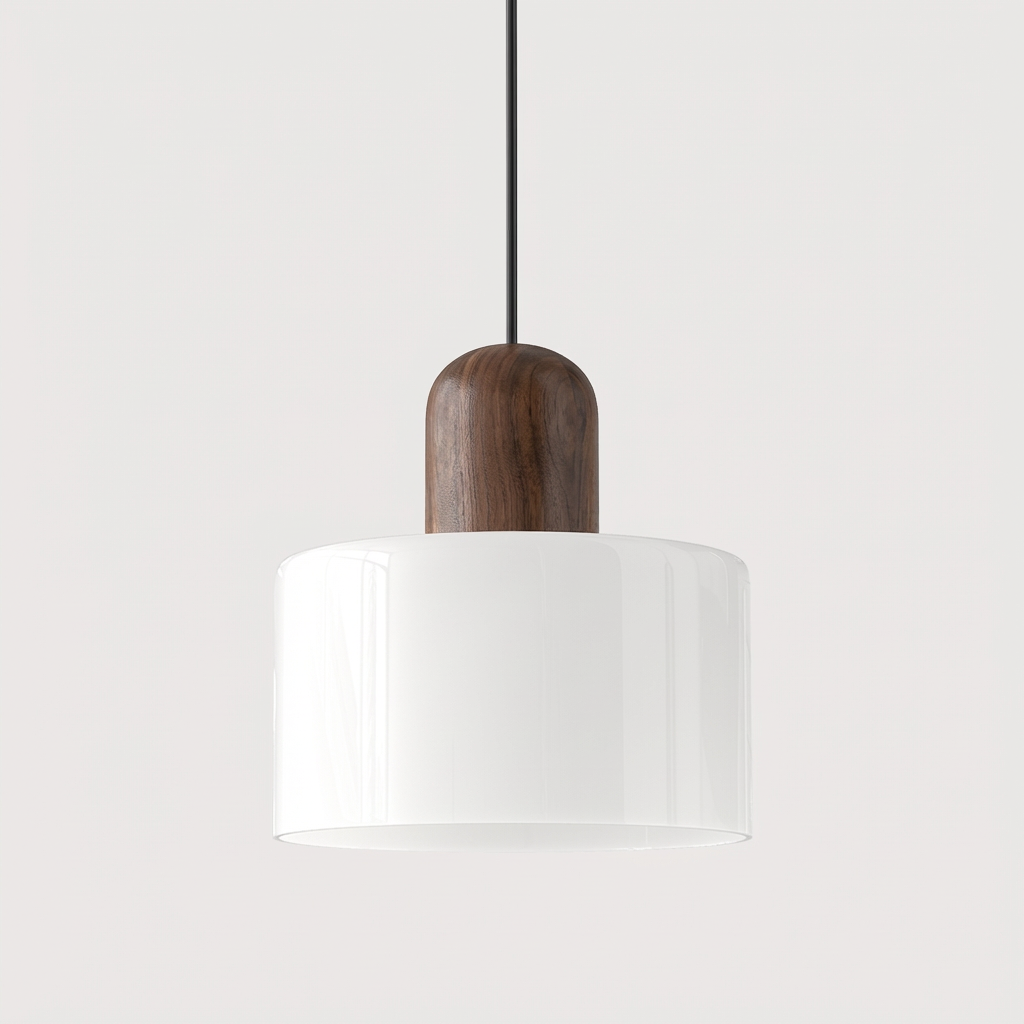 Bauhaus Glass Cylinder Pendant Light LED 1-Light Lasson Living
