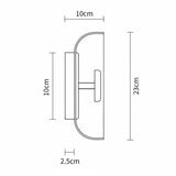 Minimalist Brass & Glass Round Wall Sconce LED 1-Light