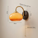 Modern Mid-Century Glass Globe Wall Sconce Lamp 1-Light Lasson Living