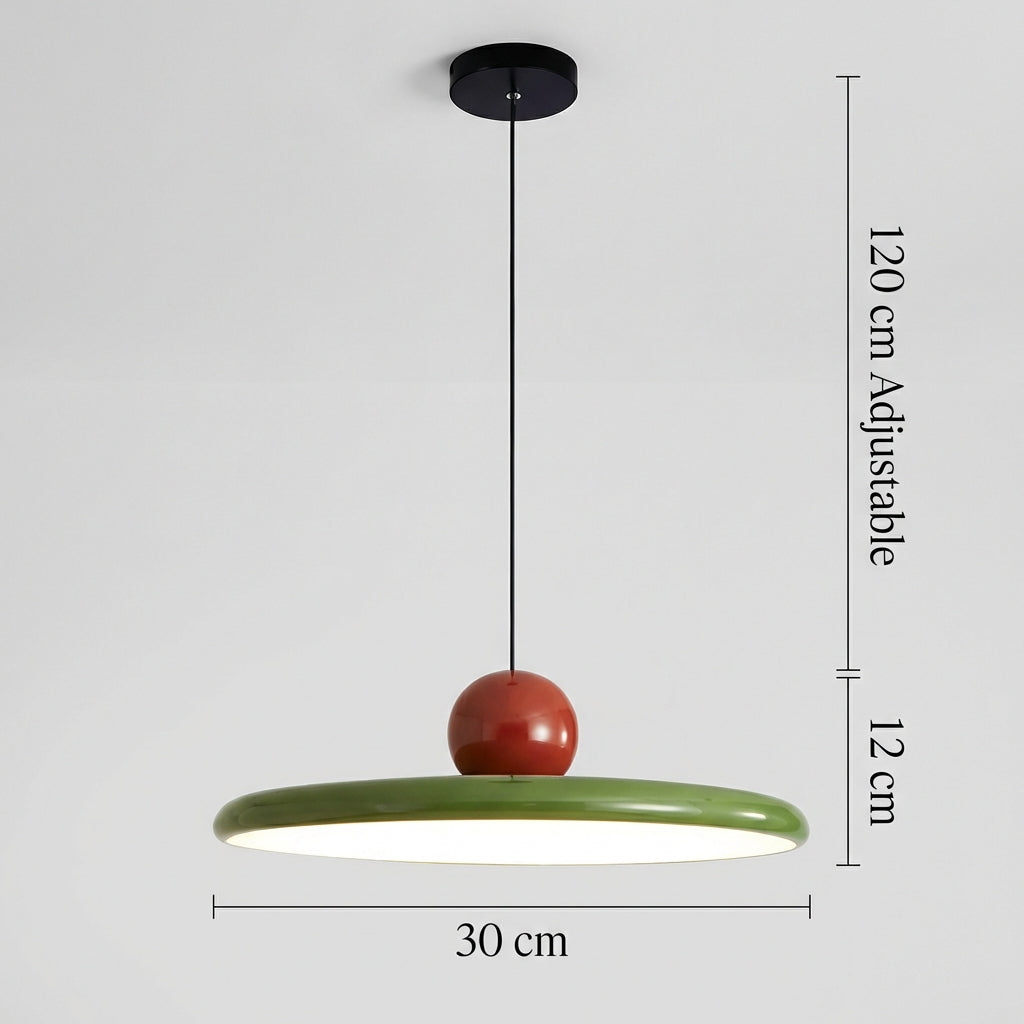 Modern Disc LED Plug-in Pendant Light 1-Light Lasson Living