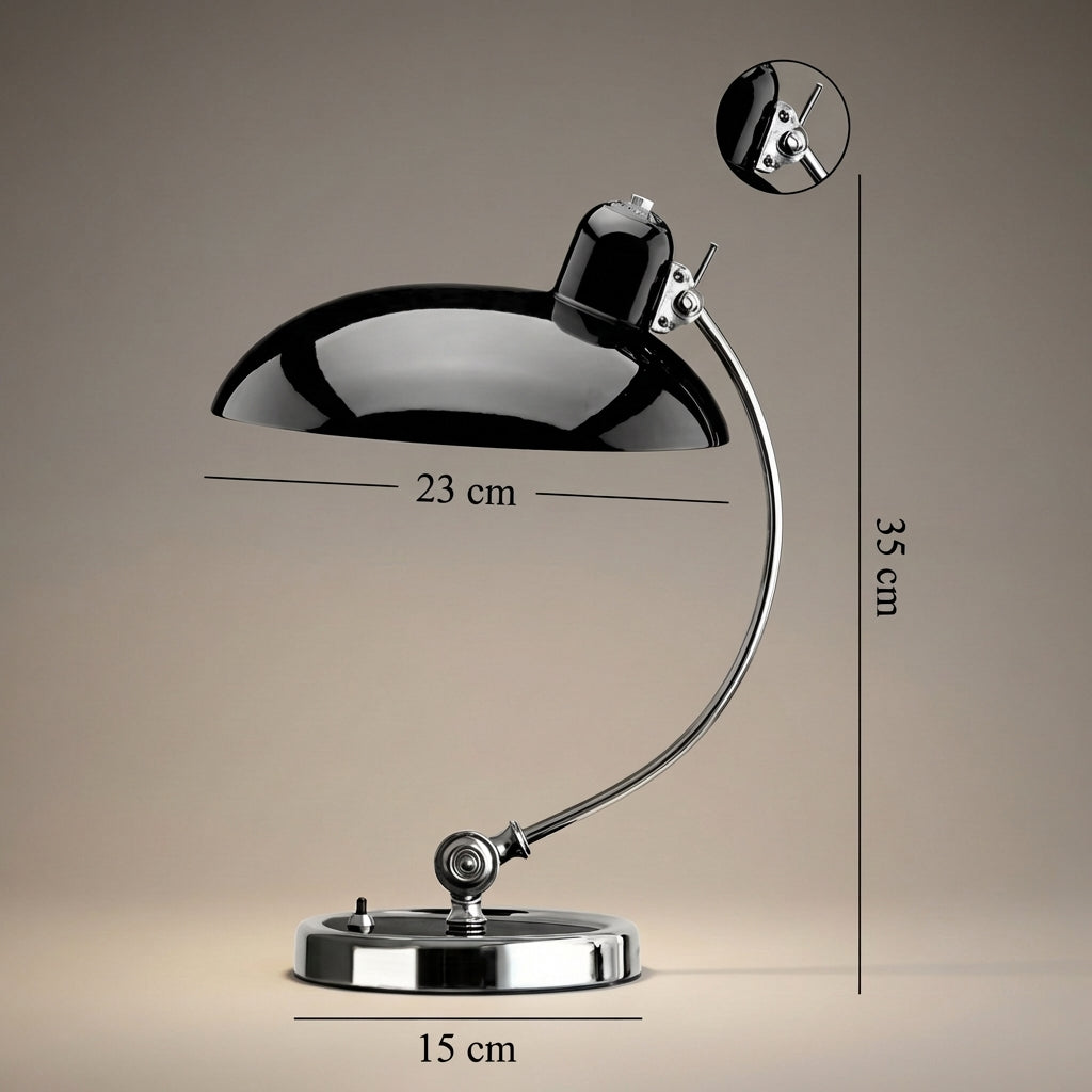 Modern Bauhaus Dome Table Lamp | 1-Light Lasson Living