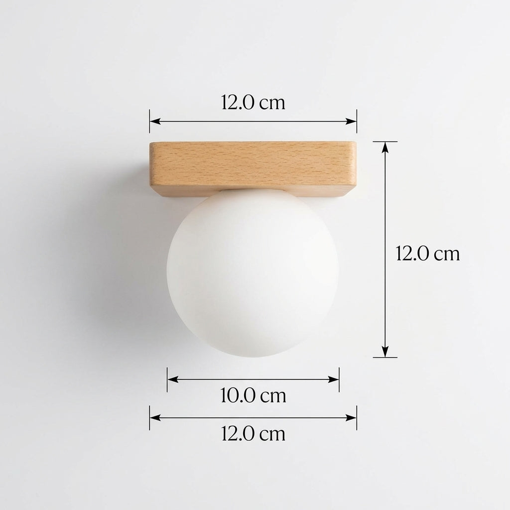 Nordic Glass Globe Wall Sconce LED 1-Light Lasson Living