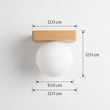Nordic Glass Globe Wall Sconce LED 1-Light Lasson Living