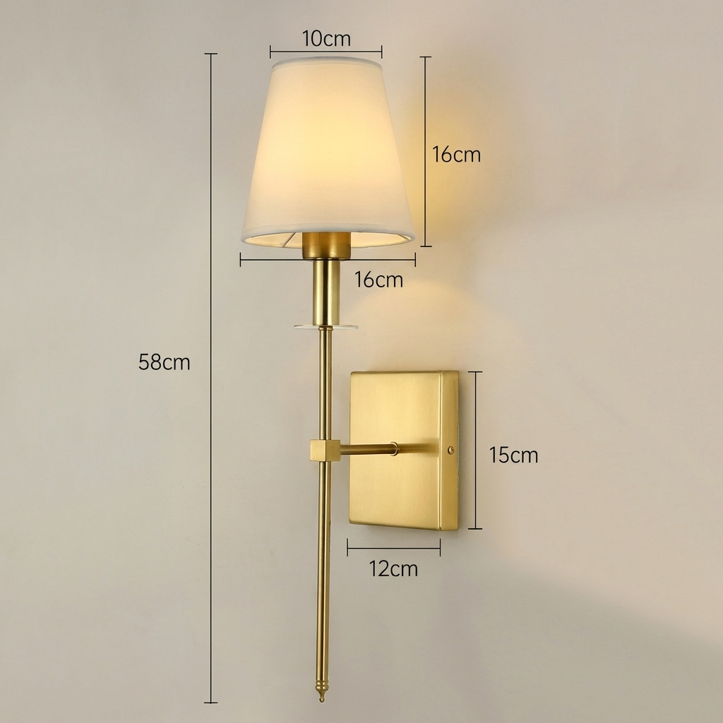 Modern Fabric Wall Sconce 1-Light Lasson Living
