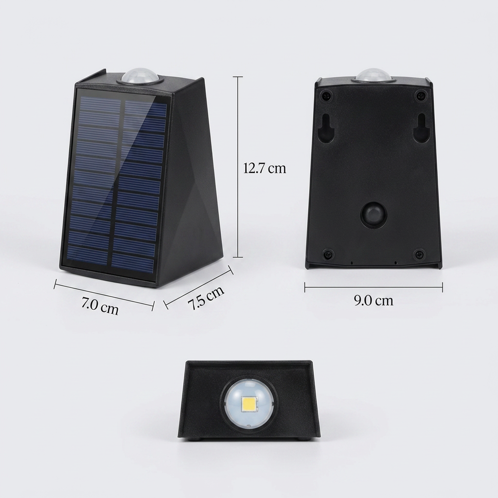 Modern Solar LED Up and Down Wall Light | 1-Light Lasson Living