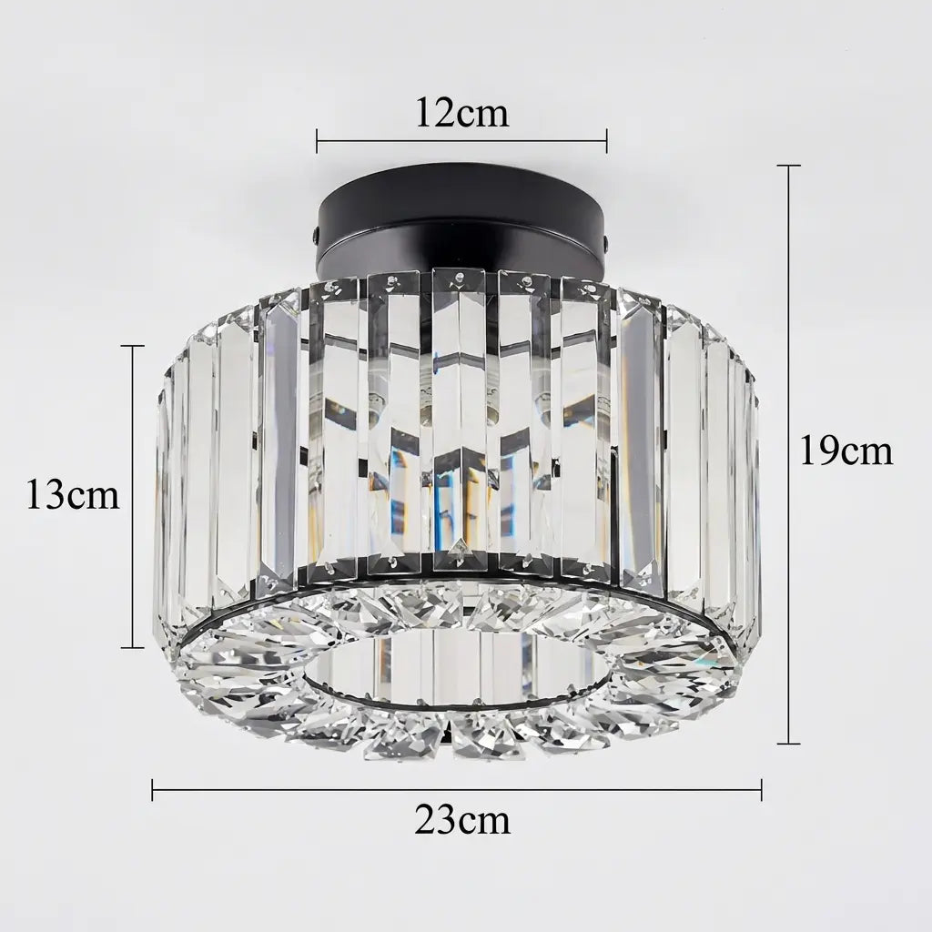 Elegant Crystal Flush Mount Ceiling Light Fixture – Modern LED Ceiling Lamp for Living Room and Bedroom Decor Lasson Living