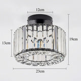 Elegant Crystal Flush Mount Ceiling Light Fixture – Modern LED Ceiling Lamp for Living Room and Bedroom Decor Lasson Living