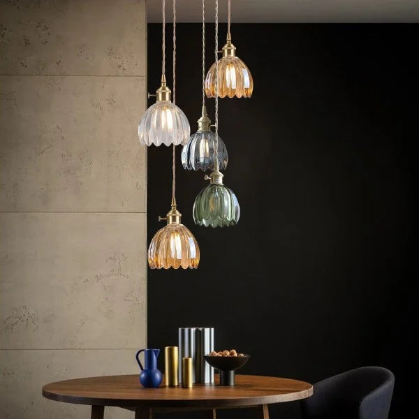 Japanese Glass Flower Pendant 1-Light Lasson Living