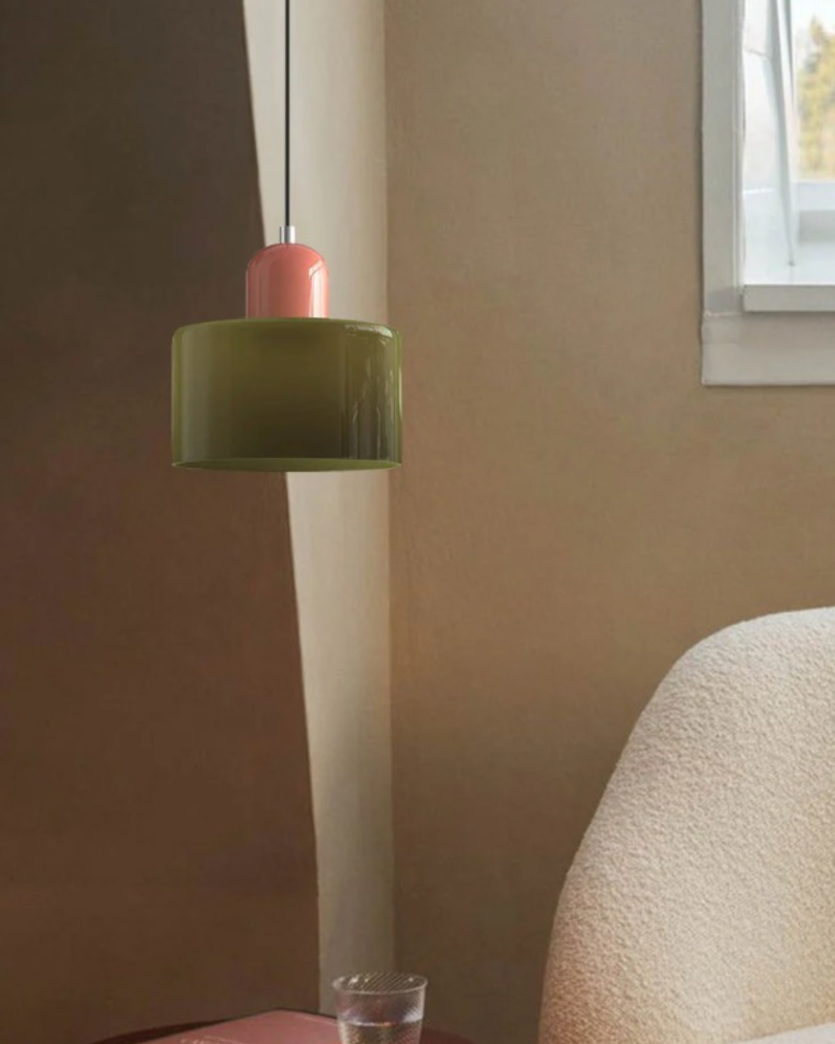 Modern Glass Cylinder Pendant 1-Light Lasson Living