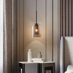 Modern Smoked Glass Cylinder Pendant 1-Light Lasson Living