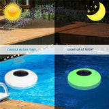 Modern Glass Round Solar Floating LED 1-Light